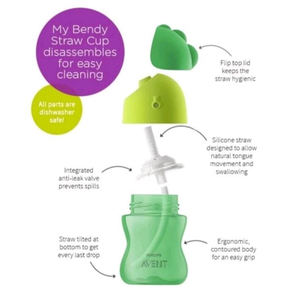 Philips Avent Bendy Straw Cup 10oz Single 300ML Singel - Image 2