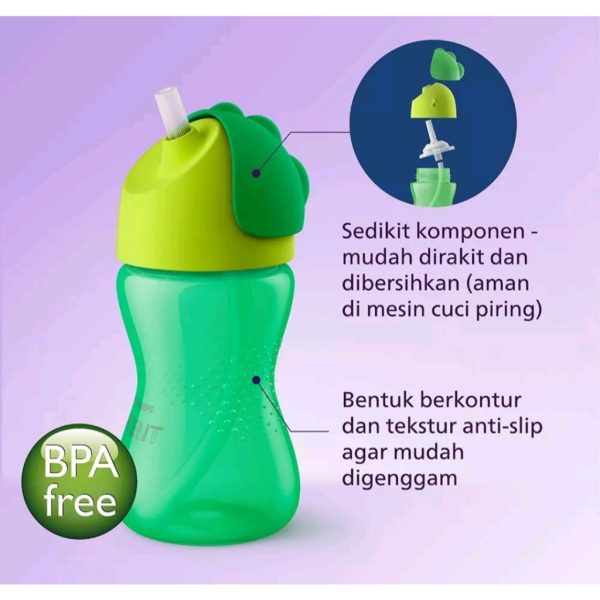 Philips Avent Bendy Straw Cup 10oz Single 300ML Singel - Image 3